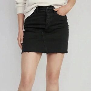 Old Navy Black Wash Jean Skirt